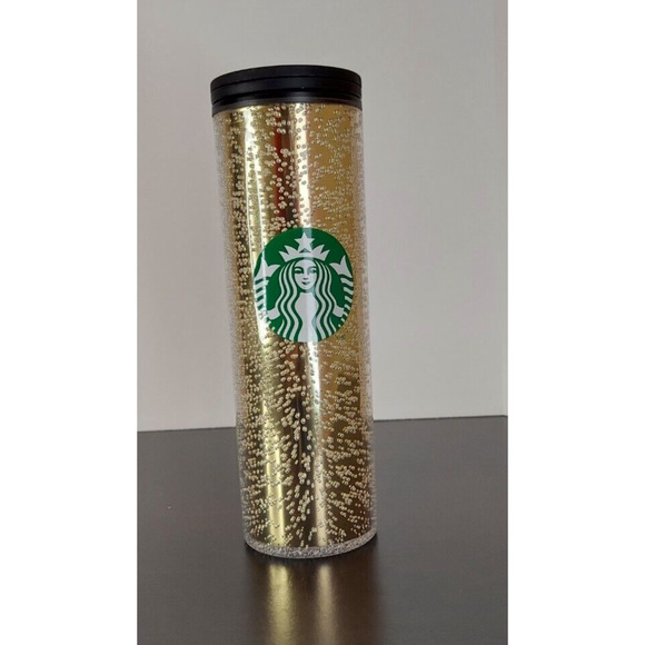 Starbucks Other - Starbucks 16oz Travel Tumbler w/lid - Gold Champagne Bubbles